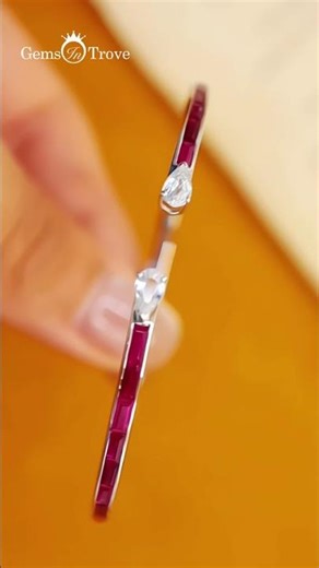 Natural Ruby & Diamond Bangle