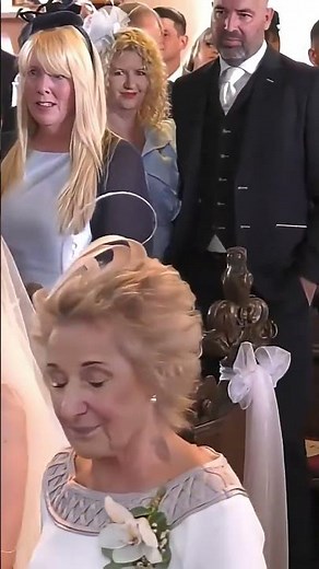 Bride walking down the aisle