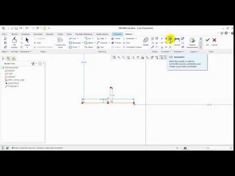 PTC CREO Tutorial : SYMMETRY COMMAND