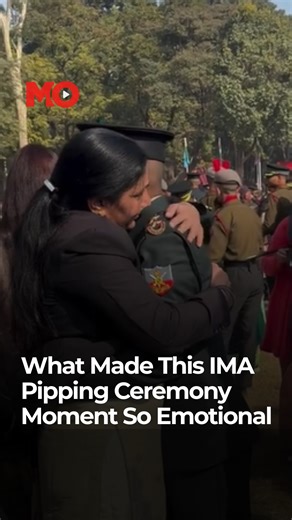 134K views · 367 reactions | During the Pipping Ceremony at IMA, a mother pinned rank stars on her son’s shoulders while wearing her late husband’s black coat, fulfilling his dream of seeing their child commissioned into the Indian Army. FYI, the Pipping Ceremony is part of IMA’s Passing Out Parade where family members pin rank insignia on newly commissioned officers. #IMA #PipingCeremony #Parade | Mo.Of.Everything | Facebook