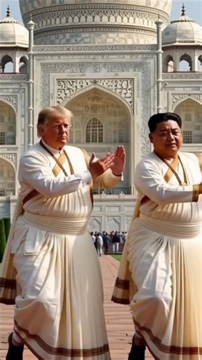 Donald Trump & Kim Jong Un doing Indian dance! 😂| AI Parody #shorts #funny #comedyshorts #viral #fyp