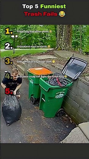 Top 5 Funniest Trash Fails 🗑️😂