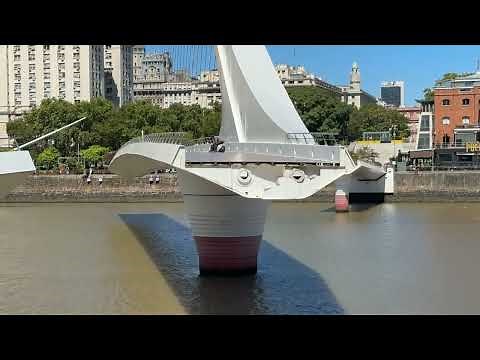 Woman's Bridge or Puente De La Mujer Opening and Closing! WOW!! - Buenos Aires Argentina - ECTV