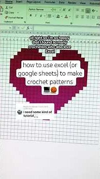 how to make crochet patterns for free in excel or sheets! ✨ #crochet #crochetpattern #exceltips #diy