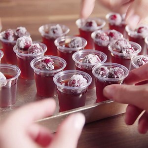 No Friendsgiving is complete without these Cranberry Jell-O Shots. Full recipe: http://dlsh.it/CbqGLHO | Delish