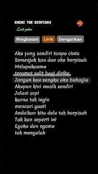 lirik lagu Andai tak berpisah