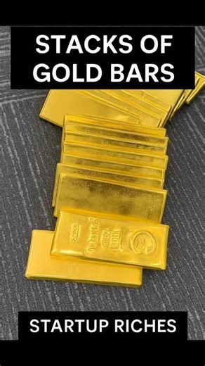 💰 Stacks of Pure Gold Bars | Startup Riches