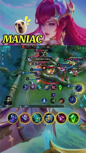 NOVALIA SKIL + ITEM = MANIAC 👻🤩 #mobilelegends #shorts #mlbbcreatorcamp #mlbb