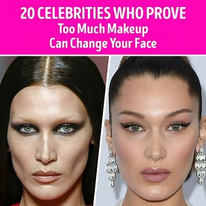 20 Celebrities Who Prove Too Much Makeup Can Change Your Face | CelebRatings