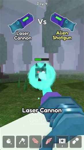 Laser Cannon vs Alien Shotgun Damage Comparison 🔫💥 | 99 Nights in the Forest