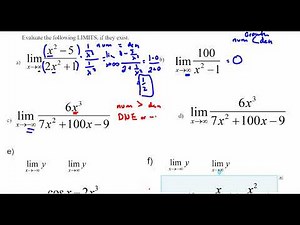 AP Calculus AB: Solving limits as x approaches infinity