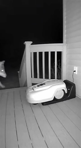 Wolf vs. Robo-Mower: The Great Escape Our doorbell camera caught some incredible midnight drama! This curious wolf was just checking out the robotic lawnmower when it got the surprise of a lifetime! Did you see that reaction?! #AnimalDoorbellChaos #Wolf #RoboMower #DoorbellCam #FunnyAnimals #Wildlife #AnimalReactions #Unexpected #NightVision #AnimalChaos #JumpScare #WildLifeOnCamera #ComedyGold
