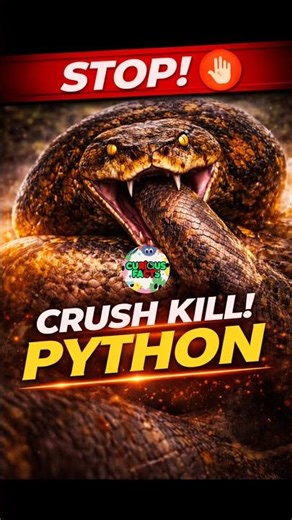 Python Snake 🐍 Crushes Prey Like THIS 😱#animals #facts #shorts