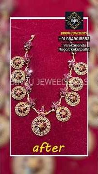S452. Simple Ruby Necklace to Stunning Bottu Maalalu Makeover #bindujewellers