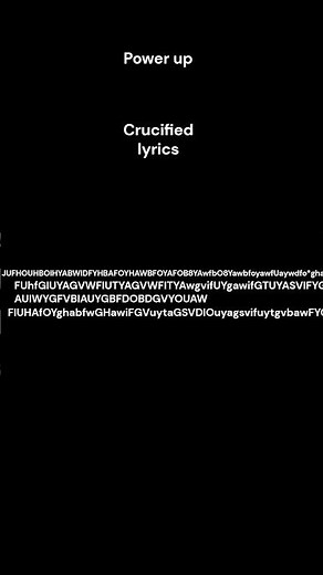 CRUCIFIED POWER UP FOUND LYRICS