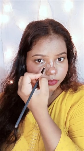 Nose Contouring Hack 😍 | Slim Nose in 10 Seconds #ytshorts #viral #makeup #shorts