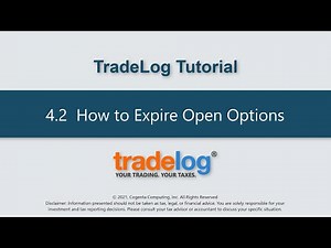 Tutorial 4.2: How to Expire Open Options in TradeLog