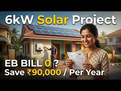 6kW Solar Installation Perundurai Road, Erode [Adani Topcon Panels + Sungrow]