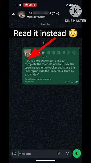 WhatsApp can turn voice notes into text 😳