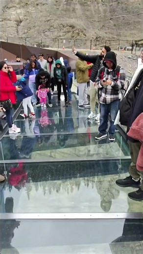 Glacier Skywalk 😱 | Glass-Floor Walkway in Jasper, Canada #shorts