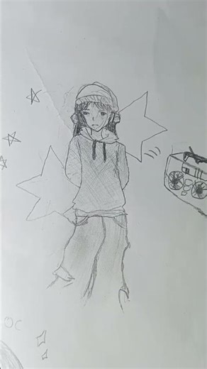 street wear girl drawing transition by Ayat #shortvideo #drawing #littleartistayat #ayatart