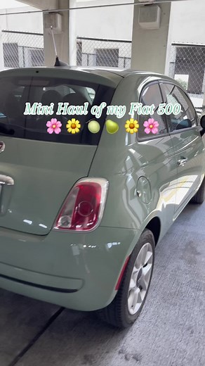Green Fiat 500 Girly Accessories and Aesthetic Car Tour