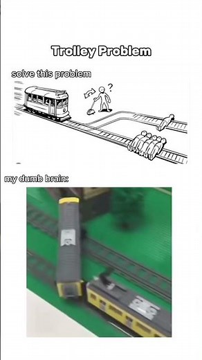 Trolley problem meme #trolleyproblem #meme