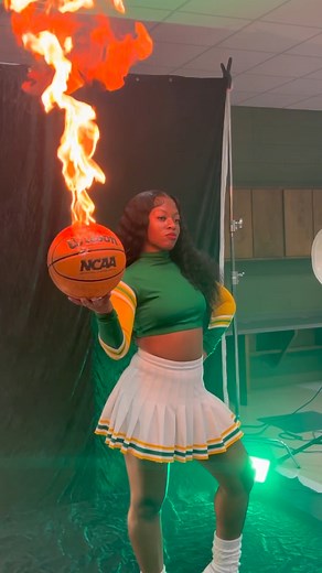 Monroe High School Cheerleaders bring the heat for their photoshoot. #cheer | SBJ Studios