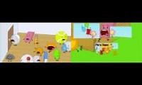 Mix of 2 videos from youtube : BFDI SCREAMS ALL OF THEM UPDATED PARISON.