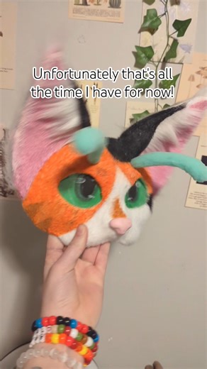 Making A Calico Cat Mask!! pt.4! ||#fyp #mask #maskmaker #catmask #viral #furry #therian #alterhuman