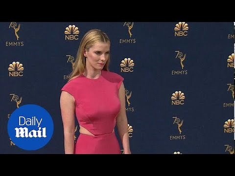 Pretty in HOT pink! Betty Gilpin commands 2018 Emmys red carpet