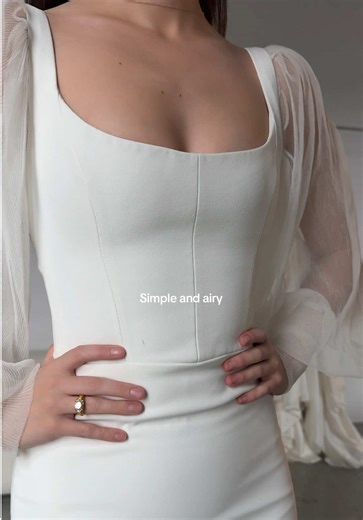 Gorgeous airy sleeves perfect for spring and summer #weddingtok #wedding #canadianbridalshop
