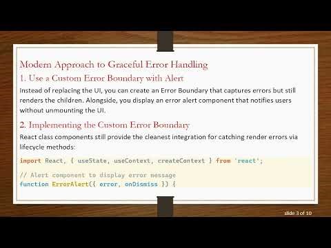 How to Customize React Error Boundaries to Show Alerts Without Replacing UI