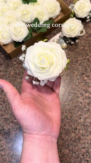 Replying to @Rache22 how i made the corsages for our wedding!! roses & corsage bracelet are from amazon and greenery is from walmart & hobby lobby!🤍💐 #wedding #2024bride #bridetobe #bridetok #weddingdiy #weddingdiyflorals #fakeflowers #maywedding #weddingcrafts #fauxflowers