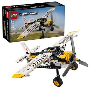 LEGO Technic Bush Plane Toy - Buildable Airplane Toy for Kids, Boys and Girls, Ages 8 - Model Airplane Gift with Spinning Propeller, 4-Cylinder Piston Engine, and More - 42198