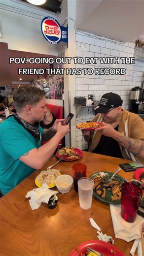POV: eating with a friend that always records their food