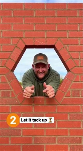 Bricklaying Building a hexagon window tips hacks 😍🧱 #bricklaying #brickwork #construction