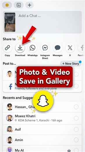 Snapchat ki photo gallery me kaise laye | How to save snapchat photos to your gallery