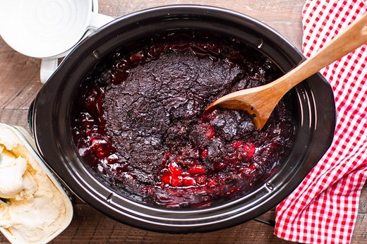 Slow Cooker Chocolate Cherry Dump Cake
