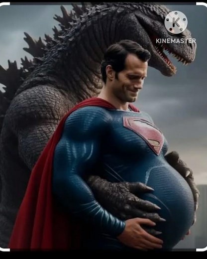 Godzilla pregnant Superman 😂😂😂😂 #baby