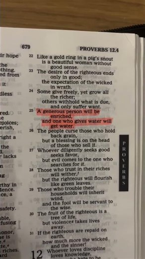 Proverbs 11:25 (NRSV) #jesus #bible #faith #motivation #shorts