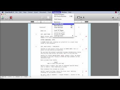 Final Draft 9 for Mac | How to Use Revision Marks