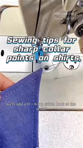 Think big fashion outlet on Instagram: "Sewing tips for sharp collar points on shirts. #reels #viral #highlights"