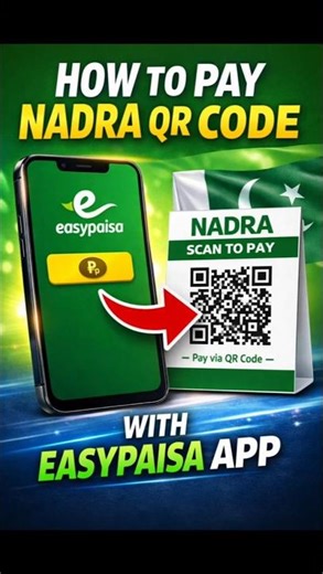 NADRA QR Code Payment via Easypaisa App #nadra #shorts #QRPayment #NADRAFee