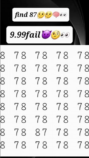 find the odd number 87