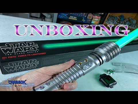 Star Wars Force FX Black Series Kit Fisto Lightsaber Unboxing and Review