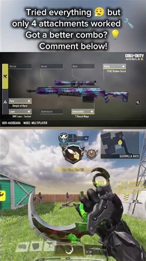 BEST HDR FAST ADS + ONE SHOT GUNSMITH IN CODM | HDR BEST BUILD FOR CODM #codm #codmloadout