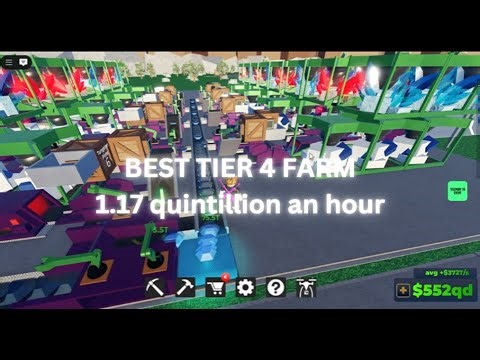 (UPDATED) Best tier 4 farm - 1.17 quintillion an hour | Roblox factory simulator