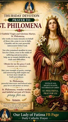 THURSDAY ST. PHILOMENA PRAYER 🙏🙏🙏 #highlights2026 #ekimditor #StPhilomenaPrayer