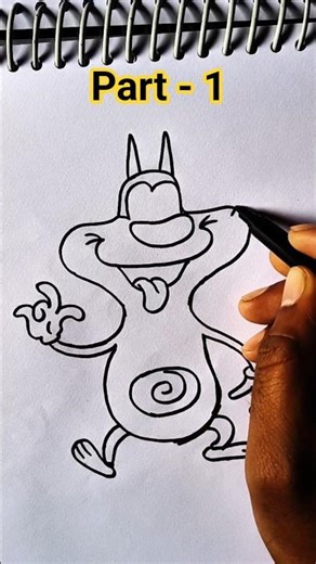 Easy oggy drawing #shorts #oggy #cartoon #drawing #rakeshartrs